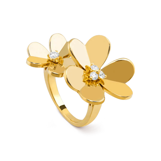 [Lucas Jewelry]CLOVER COMOS GOLD DIAMOND RING