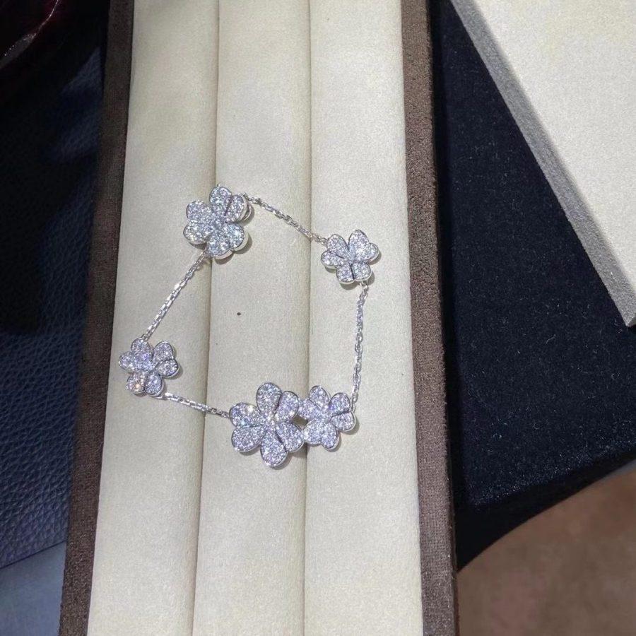 [Lucas Jewelry]FRIVOLE SILVER 5 FLOWERS BRACELET