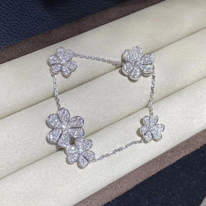 [Lucas Jewelry]FRIVOLE SILVER 5 FLOWERS BRACELET