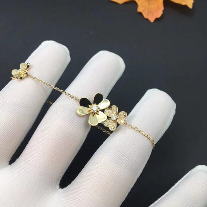 [Lucas Jewelry]FRIVOLE GOLD 5 FLOWERS BRACELET