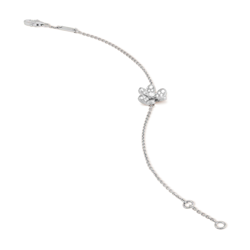 [Lucas Jewelry]FRIVOLE SILVER FLOWER DIAMOND BRACELET