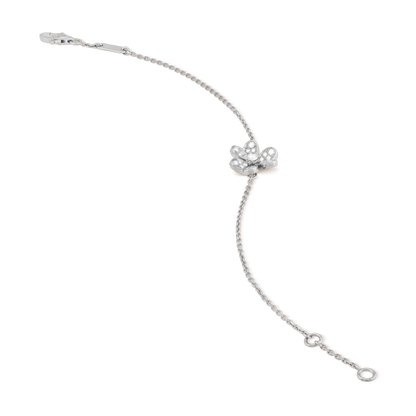 [Lucas Jewelry]FRIVOLE SILVER FLOWER DIAMOND BRACELET