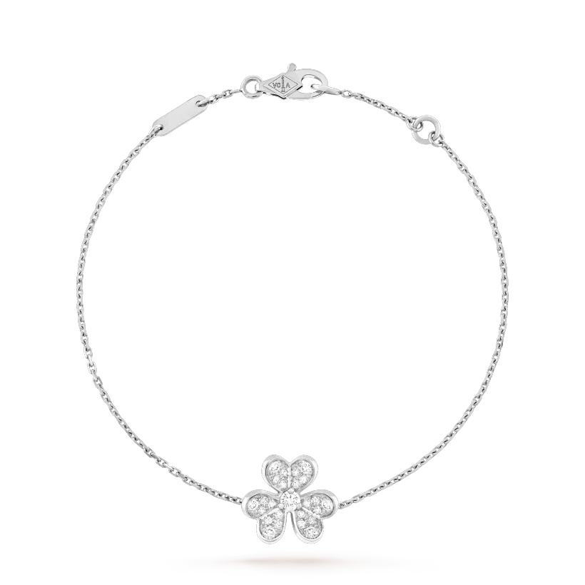 [Lucas Jewelry]FRIVOLE SILVER FLOWER DIAMOND BRACELET