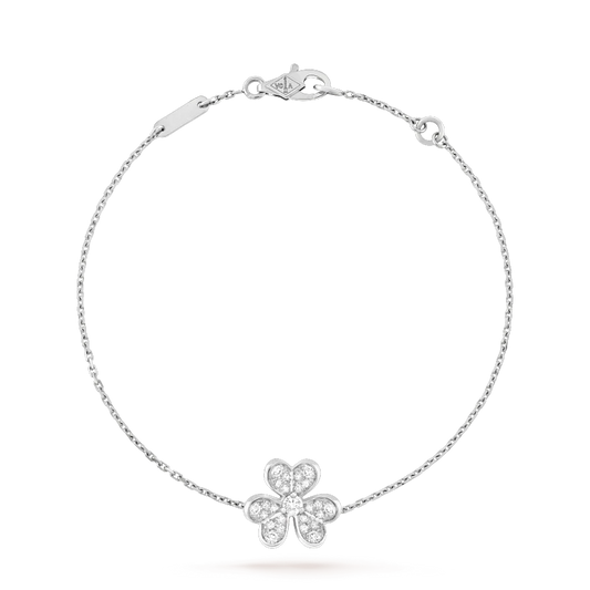 [Lucas Jewelry]FRIVOLE SILVER FLOWER DIAMOND BRACELET