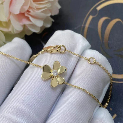 [Lucas Jewelry]FRIVOLE GOLD FLOWER PINK MALACHITE BRACELET