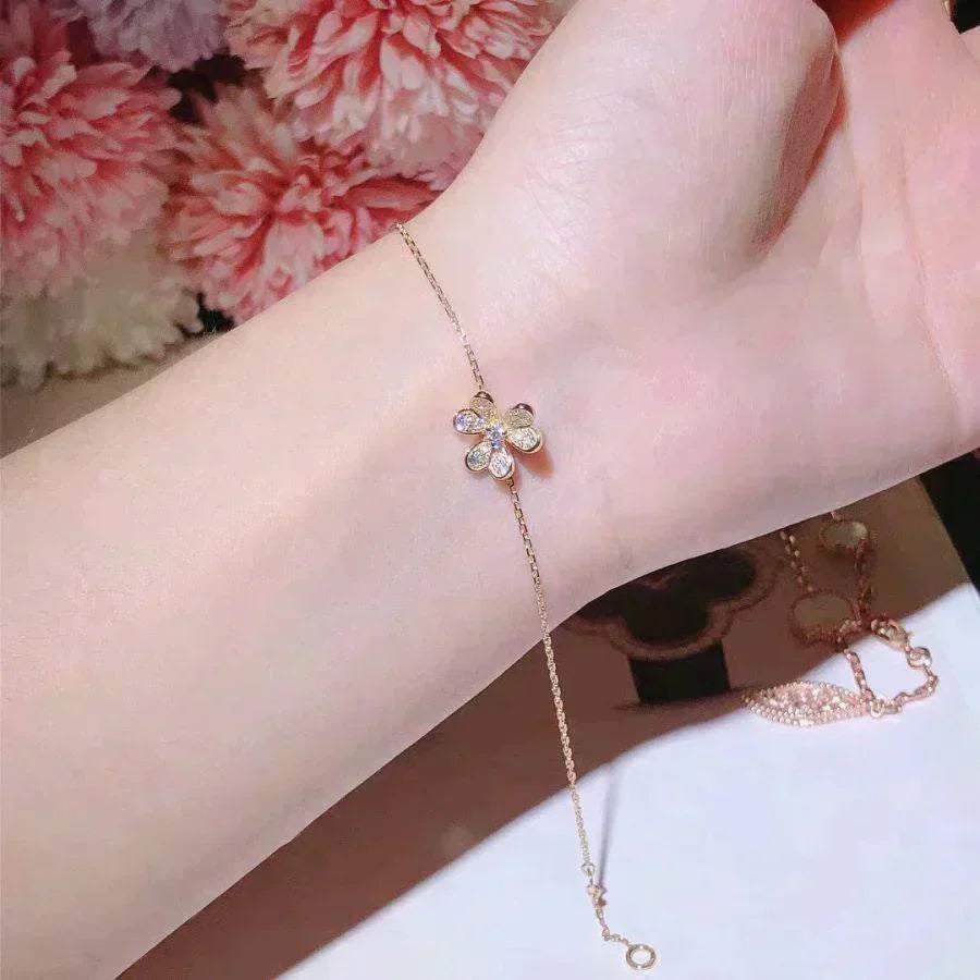 [Lucas Jewelry]FRIVOLE GOLD FLOWER DIAMOND BRACELET