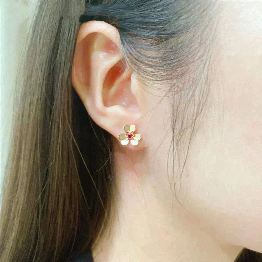 [Lucas Jewelry]FRIVOLE  FLOWER PINK EARRINGS