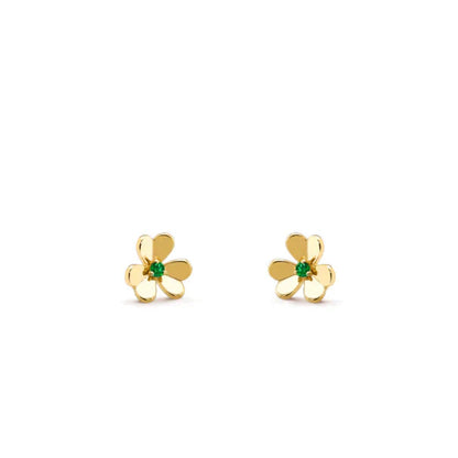 [Lucas Jewelry]FRIVOLE  FLOWER MALACHITE EARRINGS