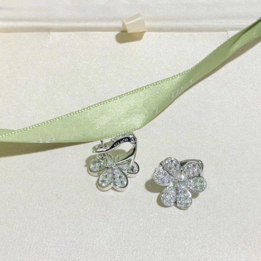 [Lucas Jewelry]FRIVOLE SILVER FLOWER DIAMOND EARRINGS