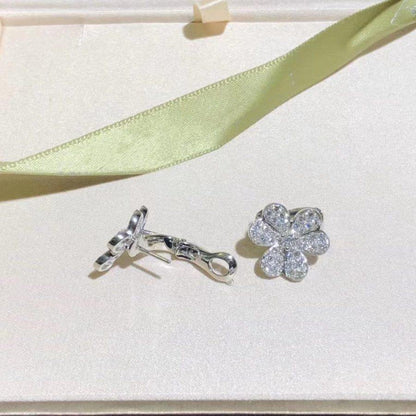 [Lucas Jewelry]FRIVOLE SILVER FLOWER DIAMOND EARRINGS