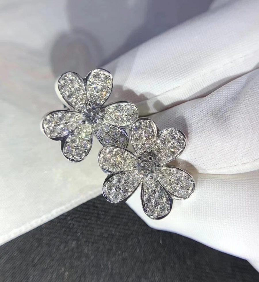 [Lucas Jewelry]FRIVOLE SILVER FLOWER DIAMOND EARRINGS