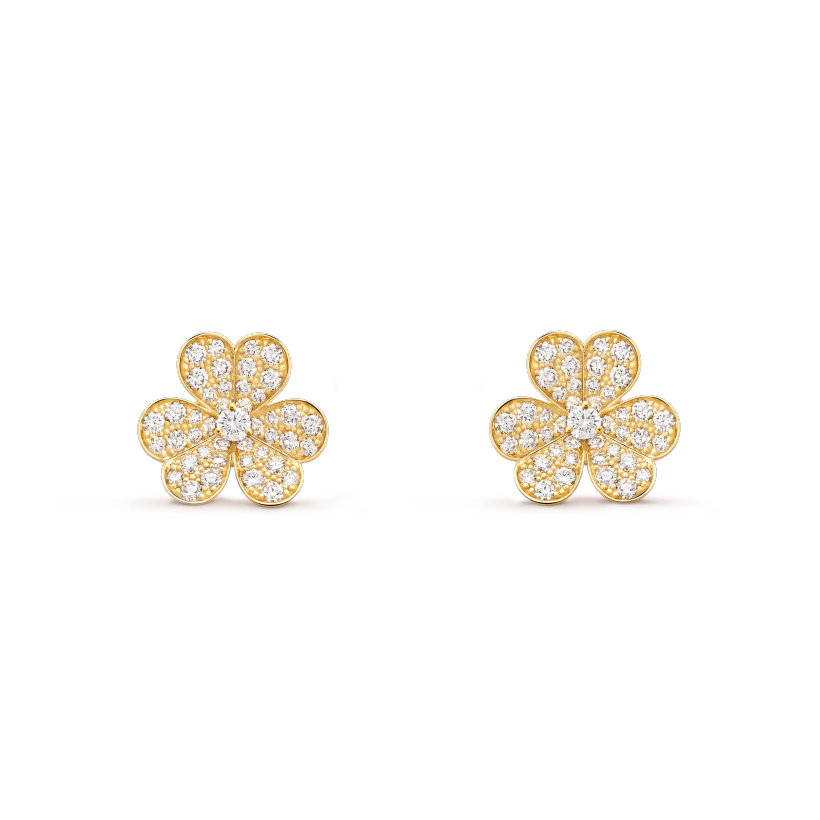 [Lucas Jewelry]FRIVOLE GOLD FLOWER DIAMOND EARRINGS