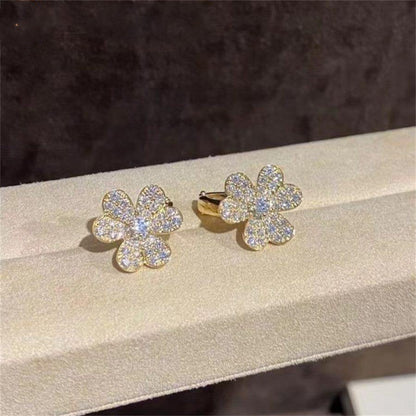 [Lucas Jewelry]FRIVOLE GOLD FLOWER DIAMOND EARRINGS