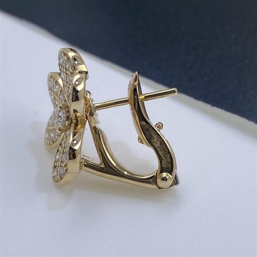 [Lucas Jewelry]FRIVOLE GOLD FLOWER DIAMOND EARRINGS