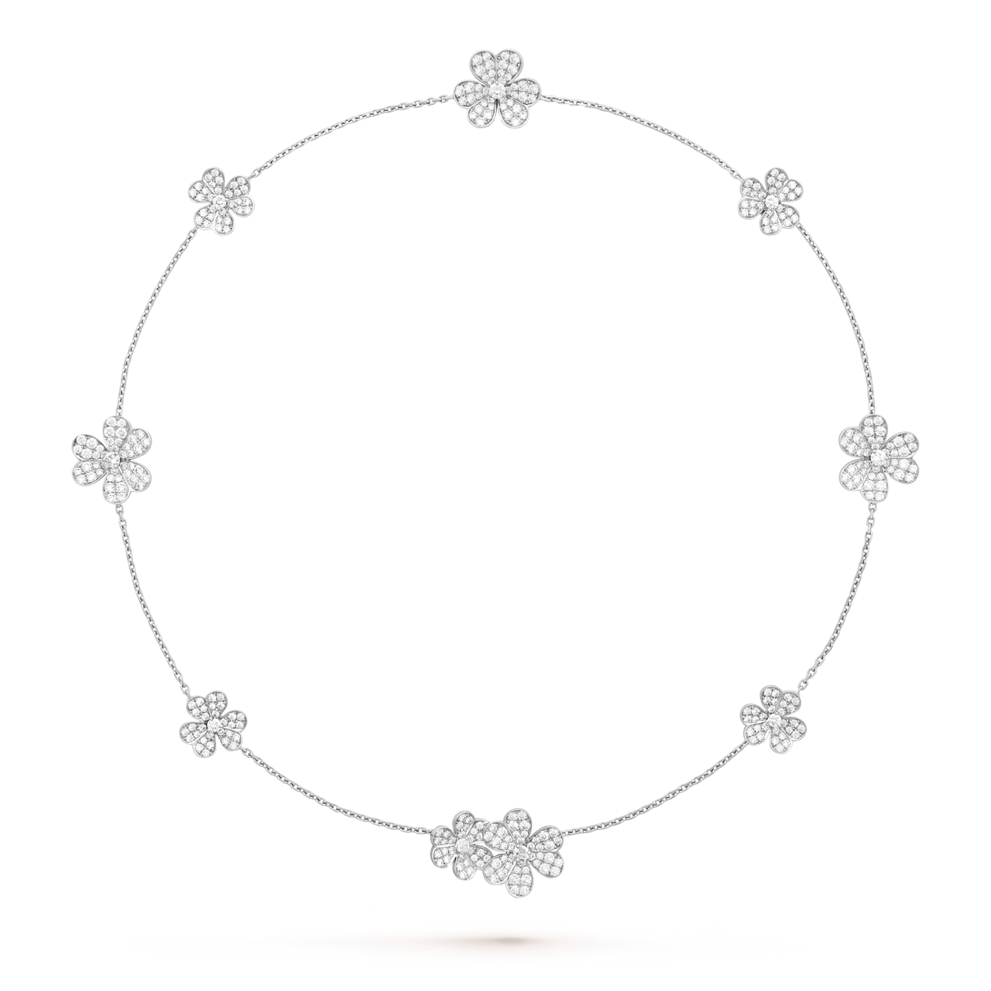 [Lucas Jewelry]FRIVOLE SILVER 9 FLOWERS NECKLACE