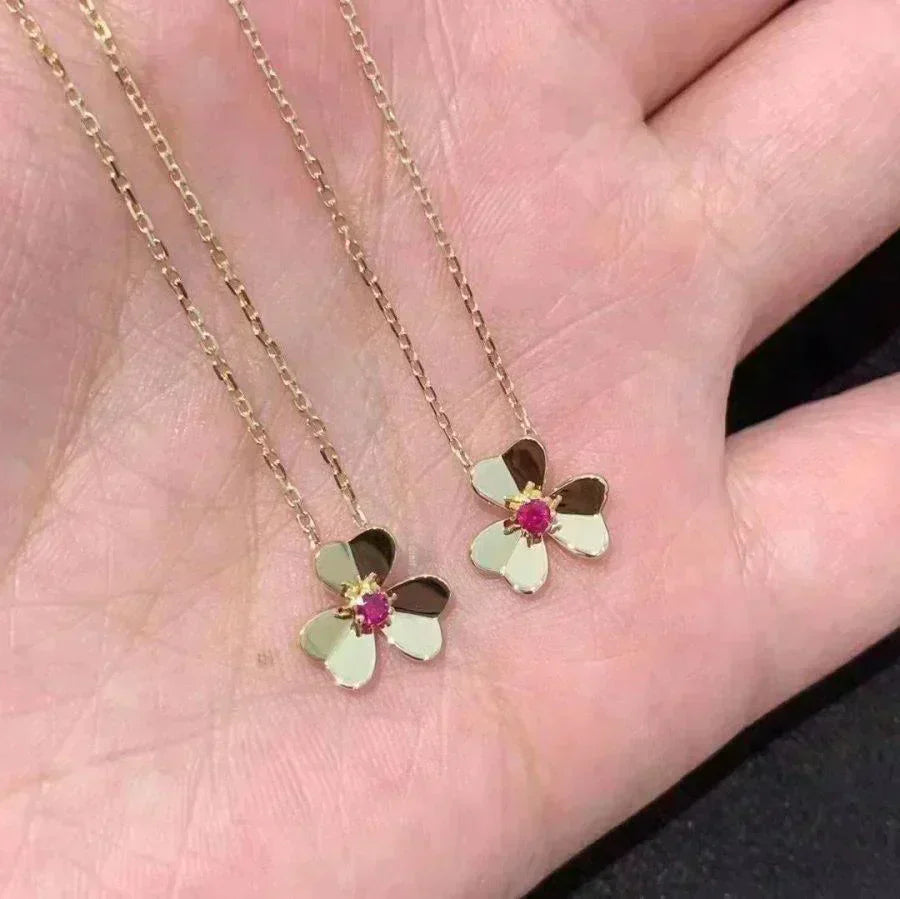 [Lucas Jewelry]FRIVOLE GOLD FLOWER NECKLACE