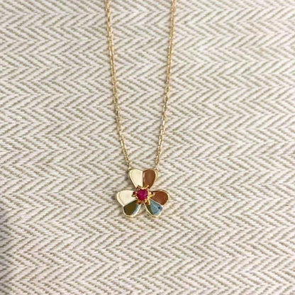 [Lucas Jewelry]FRIVOLE GOLD FLOWER NECKLACE