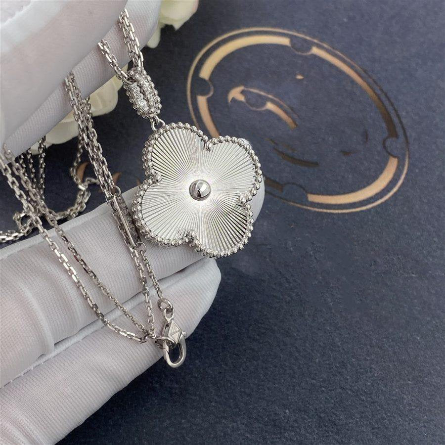 [Lucas Jewelry]CLOVER 25MM SILVER BIG CLOVER NECKLACE