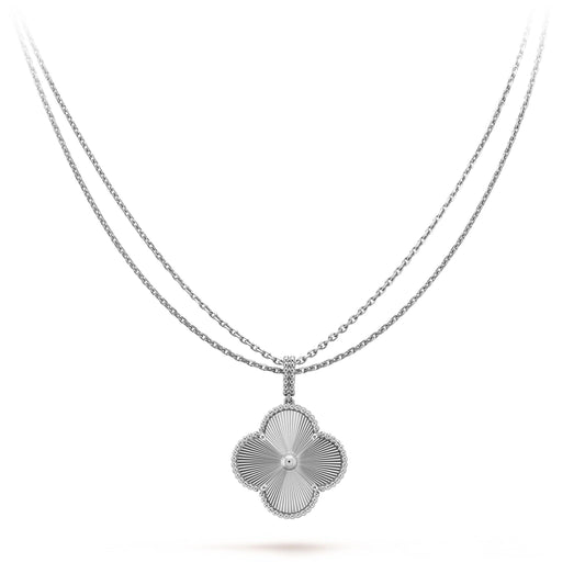 [Lucas Jewelry]CLOVER 25MM SILVER BIG CLOVER NECKLACE