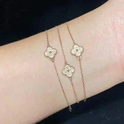 [Lucas Jewelry]CLOVER SINGLE FLOWER BRACELET