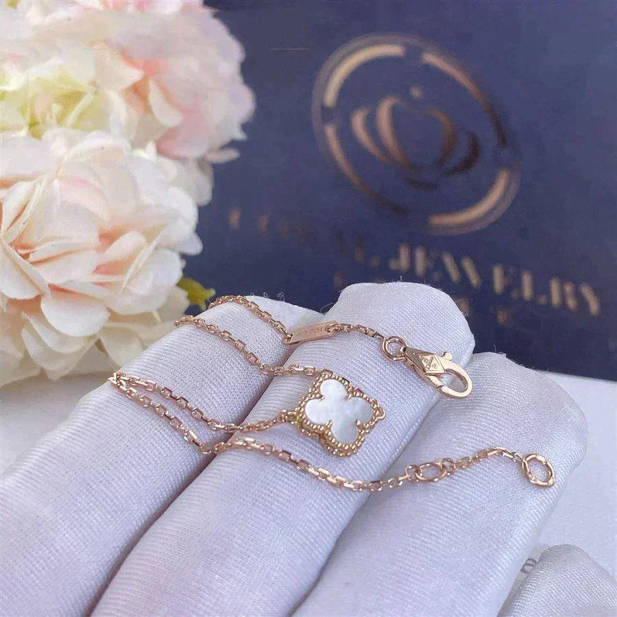 [Lucas Jewelry]CLOVER WHITE MOP SINGLE FLOWER BRACELET