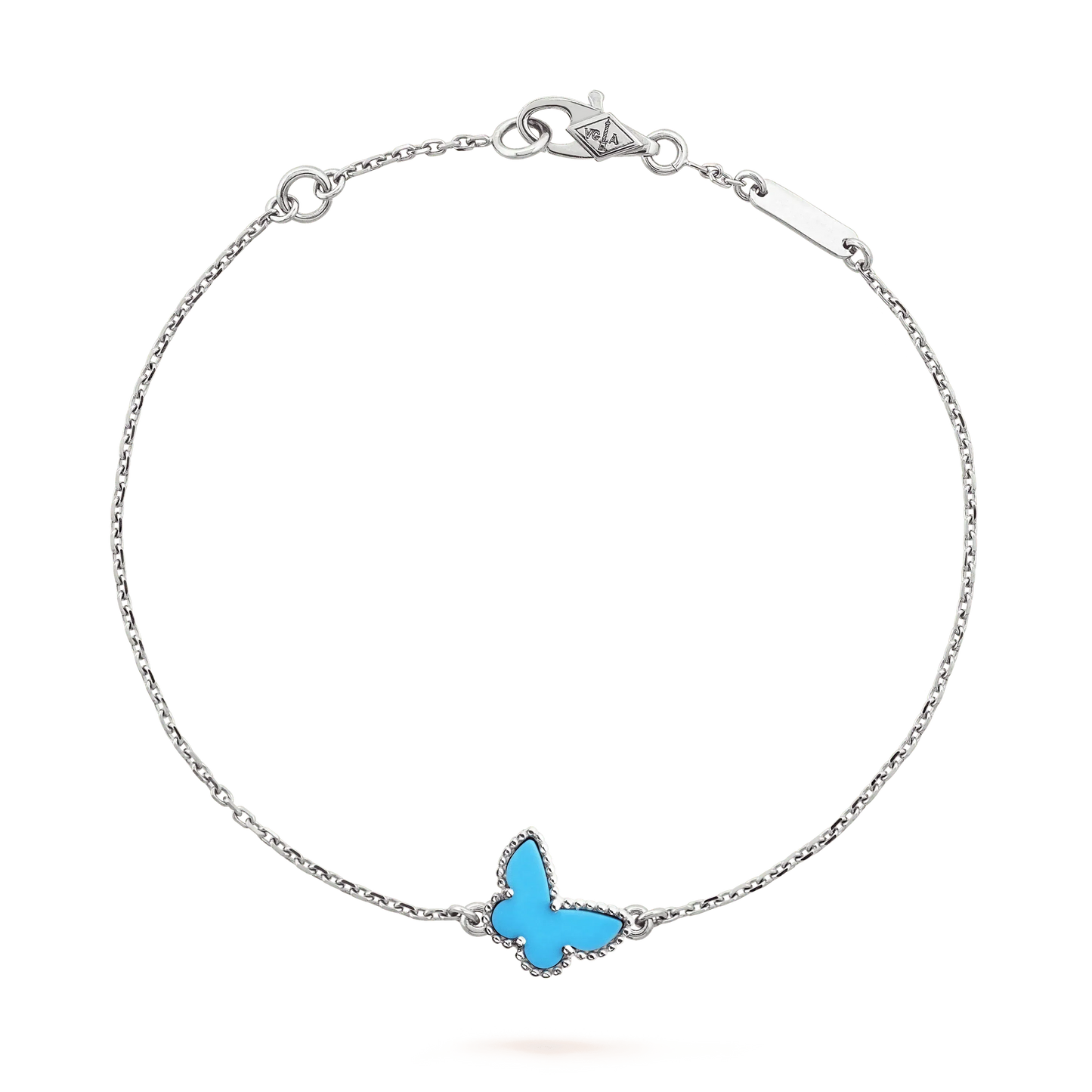 [Lucas Jewelry]BUTTERFLY TURQUOISE BUTTERFLY BRACELET SILVER