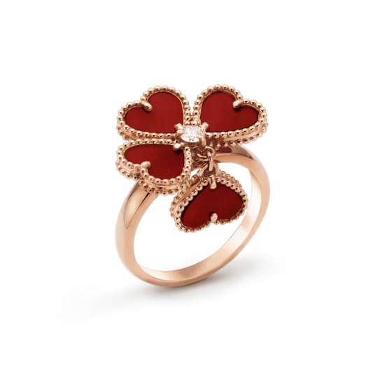 [Lucas Jewelry]SWEET CLOVER CARNELIAN RING