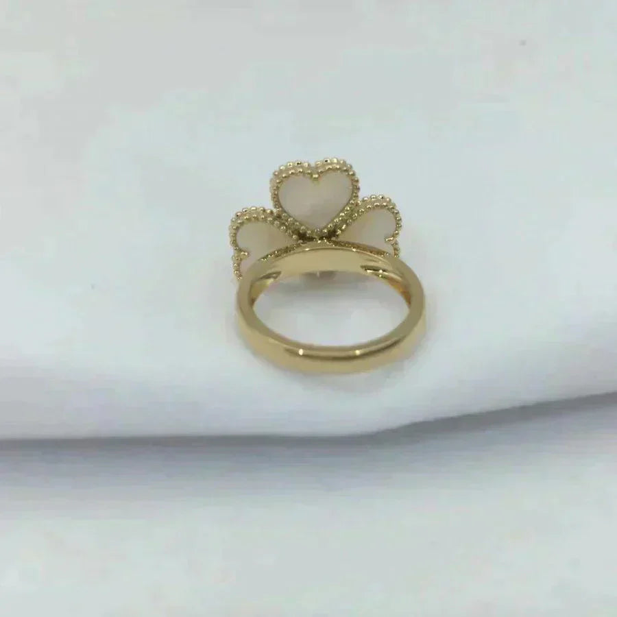 [Lucas Jewelry]SWEET CLOVER WHITE MOP RING