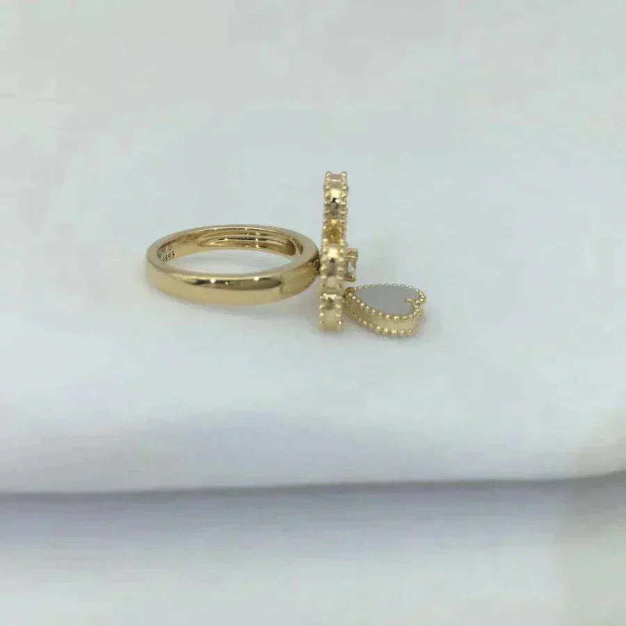 [Lucas Jewelry]SWEET CLOVER WHITE MOP RING