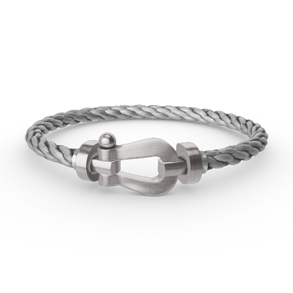 [Lucas Jewelry]FORCE LARGE HORSESHOE NO DIAMOND BRACELET SILVER