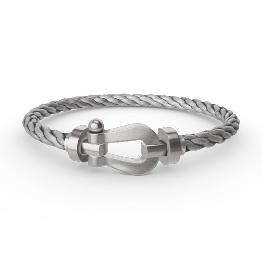 [Lucas Jewelry]FORCE LARGE HORSESHOE NO DIAMOND BRACELET SILVER