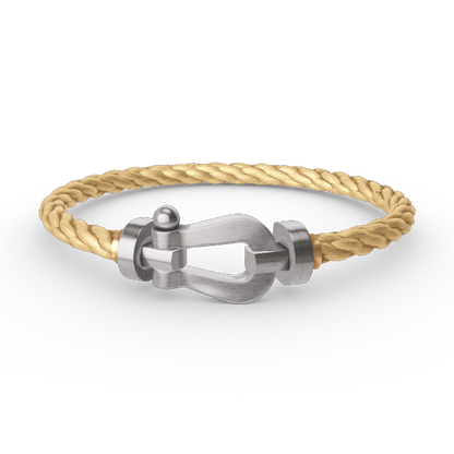 [Lucas Jewelry]FORCE LARGE HORSESHOE NO DIAMOND BRACELET SILVER