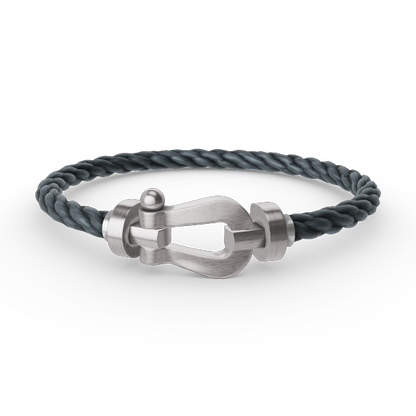 [Lucas Jewelry]FORCE LARGE HORSESHOE NO DIAMOND BRACELET SILVER