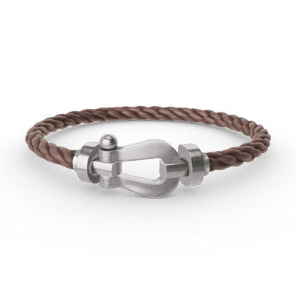 [Lucas Jewelry]FORCE LARGE HORSESHOE NO DIAMOND BRACELET SILVER