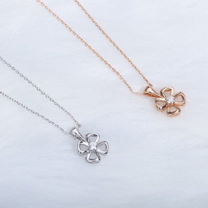 [Lucas Jewelry]FIOREVER NECKLACE DIAMOND CENTER