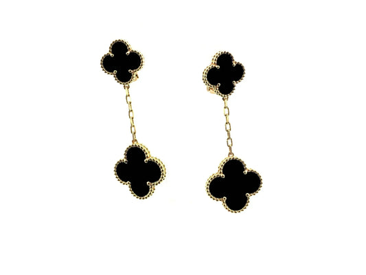 [Lucas Jewelry]CLOVER 2 MOTIFS  EARRINGS (MULTIPLE CHOICESC