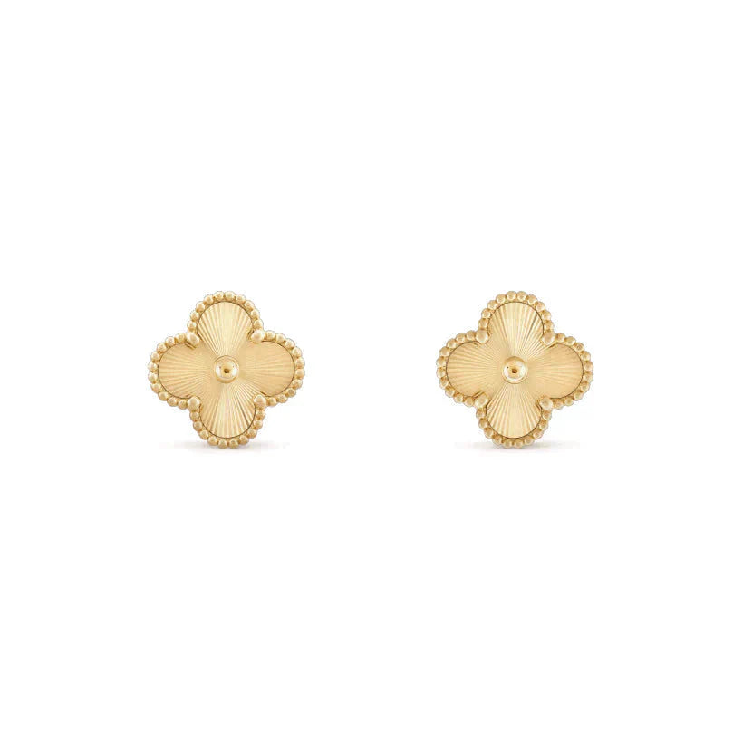 [Lucas Jewelry]CLOVER MEDIUM 1 MOTIFS LASER EARRINGS