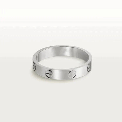 [Lucas Jewelry]LOVE RING 4MM 1 DIAMOND SILVER