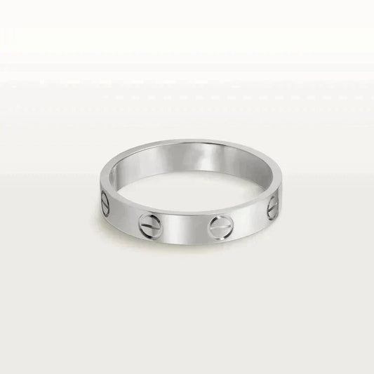 [Lucas Jewelry]LOVE RING 4MM 1 DIAMOND SILVER