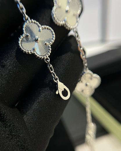 [Lucas Jewelry]CLOVER SILVER 5 MOTIFS BRACELET