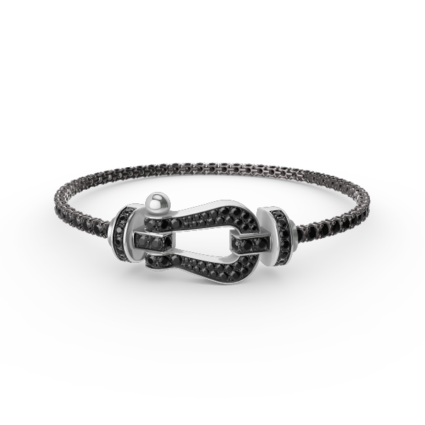 [Lucas Jewelry]FORCE  LARGE HORSESHOE FULL DIAMOND TENNIS BRACELET